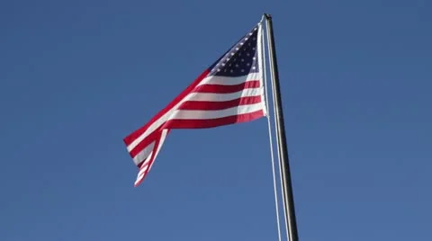 American Flag Waving Видео 12345631