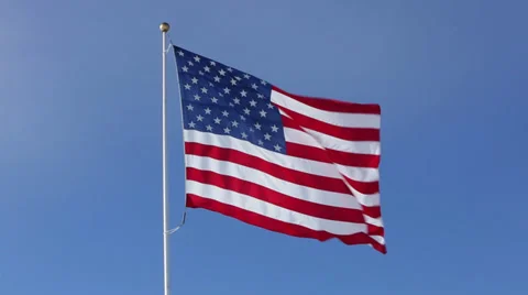 AMERICAN FLAG WAVING Stock Footage 34848246