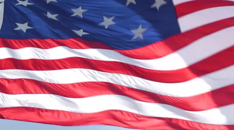 American Flag Waving Stock Footage 41066967