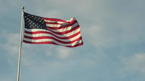 American Flag Waving Stock Footage 46177918