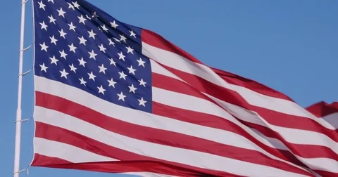 American Flag Waving Stock Footage
