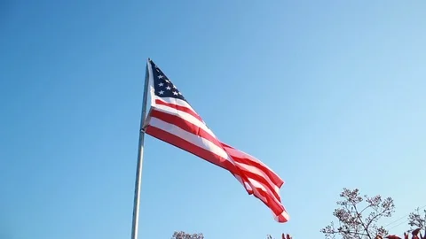 American Flag waving Stock Footage 91841187
