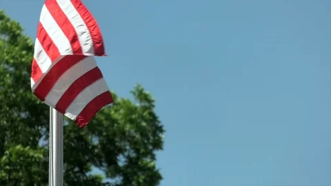 American flag waving Stock Footage 111924024