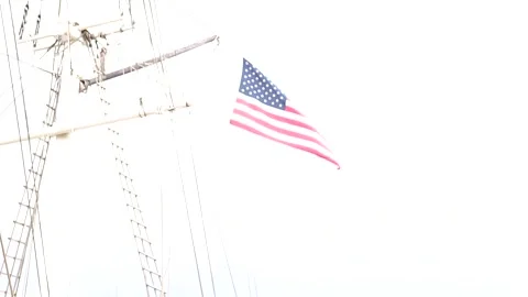 American Flag Waving Stock Footage 150525027