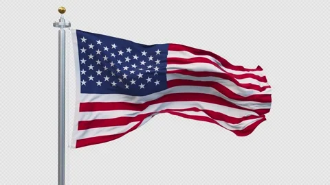 The American flag is waving. Stock Footage 292190365