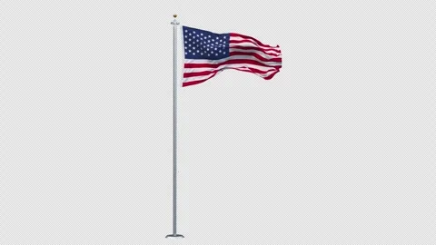 The American flag is waving. Video stock 292190897