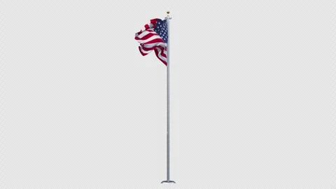 The American flag is waving. Stockbeeldmateriaal 292191441