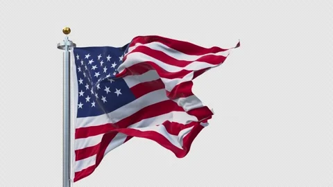 The American flag is waving. Video stock 292230033