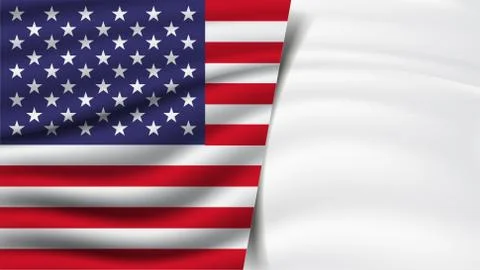 American flag waving Stock Illustration