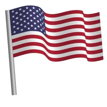 American flag waving Stock Illustration