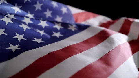 American flag waving slow motion for Independence Day or Memorial Day Stock Footage 110473477