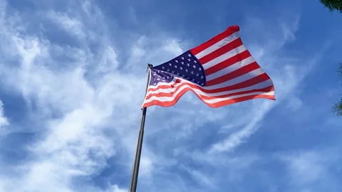 American flag waving in slow motion. US flag. USA Stock-Footage 201205151