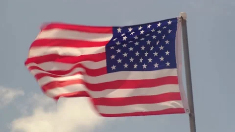 American Flag Waving Slow Motion. Indepe... | Stock Video | Pond5