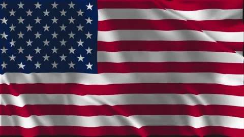 American flag waving slowly Stock Footage 336631286