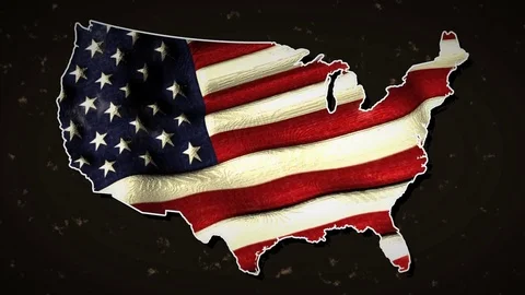 American flag waving video background HD stars and stripes Stock Footage 83569181
