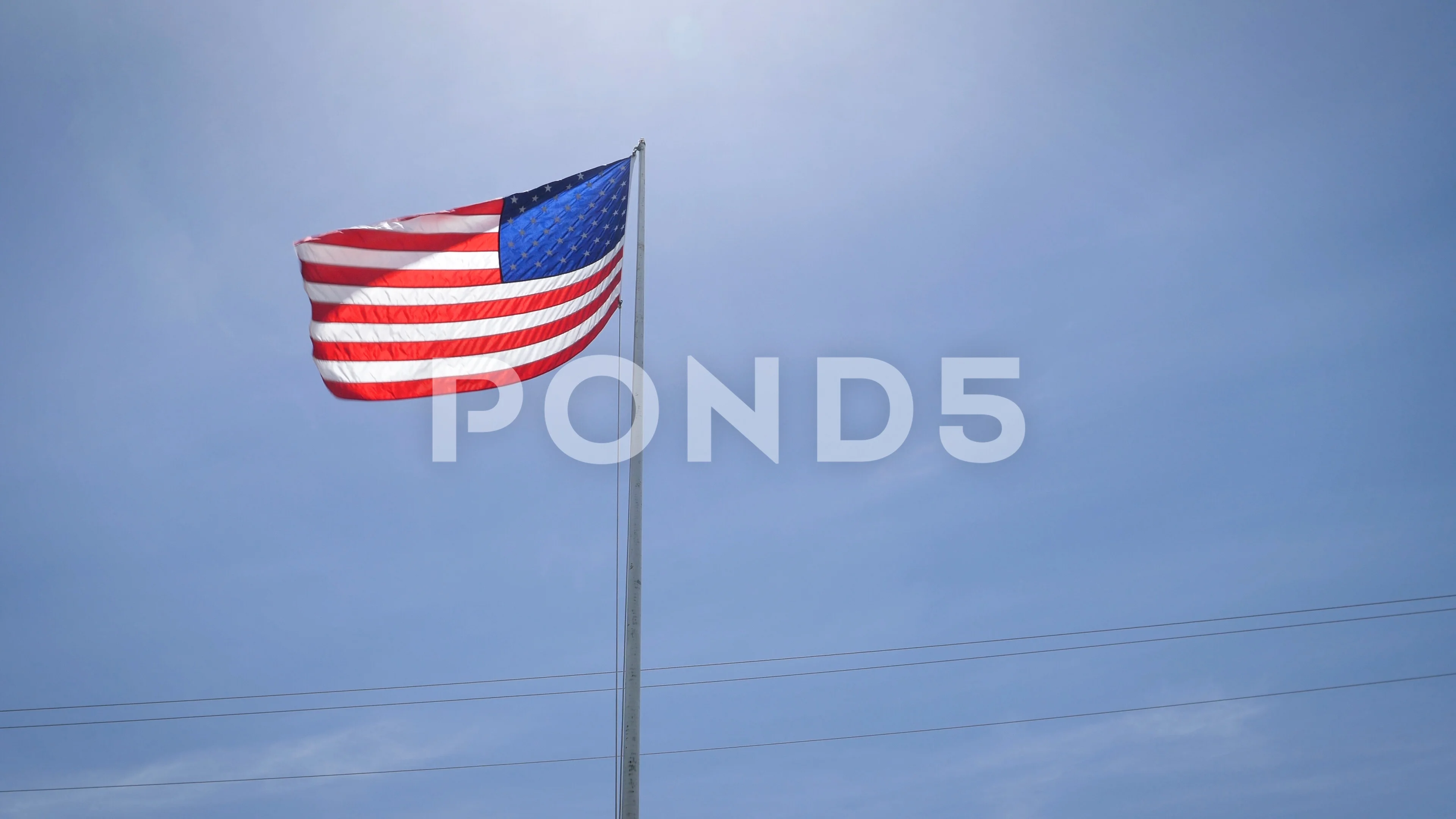 american flag waving in the wind in 4k stock video pond5 pond5