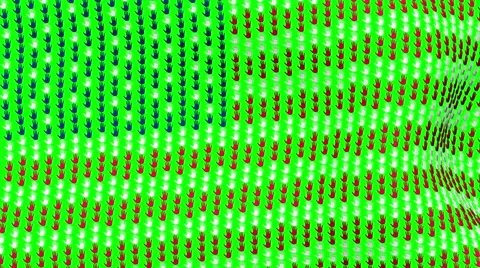 American flag is waving in the wind, consisting of hands Video stock 66651367