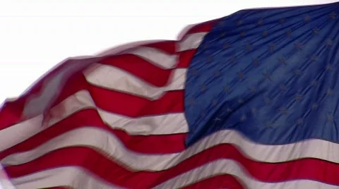 The American flag waving in the wind Stock Footage 655611