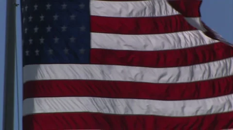 American Flag waving in the wind Stock Footage 941915