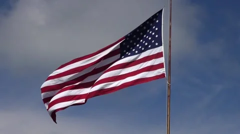 The American Flag waving in the wind Video stock 55878361