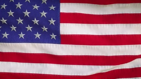 American flag waving in the wind Stock Footage 79949009