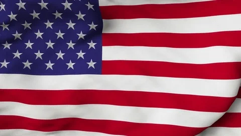 American flag waving in the wind Stock Footage 80155045