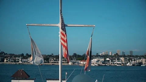 American flag waving in the wind Stock Footage 111926151