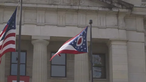 American Flag Waving in the Wind Video stock 148695001