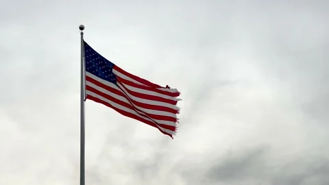 American flag waving in the wind Video stock 150339527