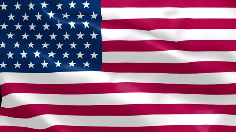 American flag waving in the wind.  Stock Footage 255238182