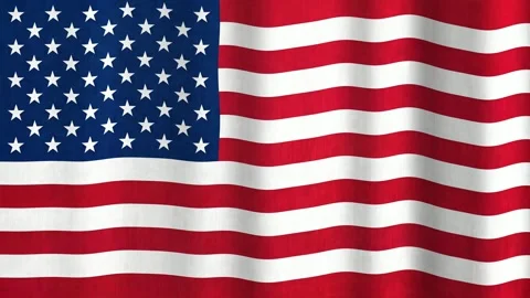 American flag waving in the wind Stock Footage 340180261