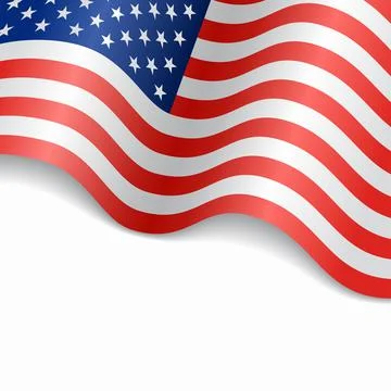 American flag wavy abstract background. Vector illustration. Stock Illustration