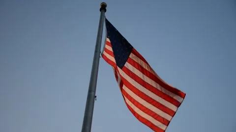 American Flag in the wind Stock Footage 46259516