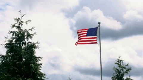 American Flag in the wind Stock Footage