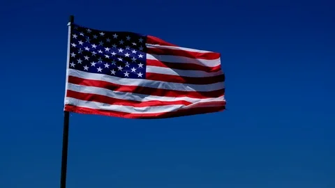 American flag in the wind. Stock Footage 94515301
