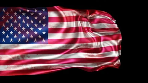 American flag in the wind. Stock Footage 181021641