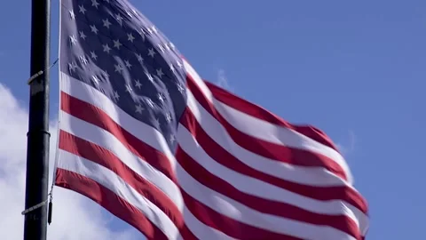 American flag in the wind Stock Footage 220887602