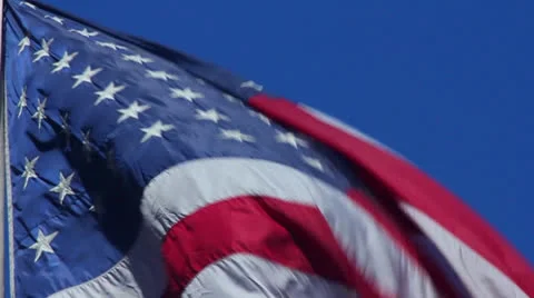 American flag wind hd Stock Footage 24635386
