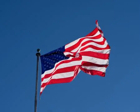 American Flag in wind Stock Photos