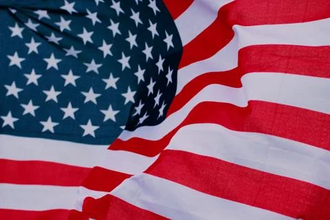 American flag in wind Stock Photos