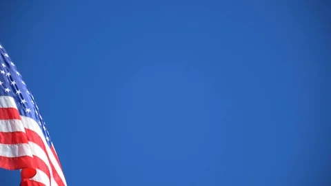American flag in wind in slow motion close 스톡 동영상 118463472