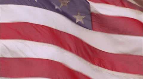 American Flag,Close,high,wind, Stock Footage 25512382