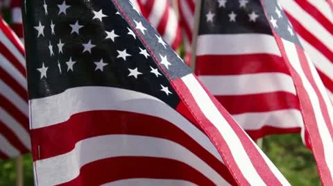 American Flags Video stock 11226602