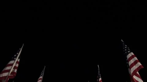 American flags Stock Footage 49560275