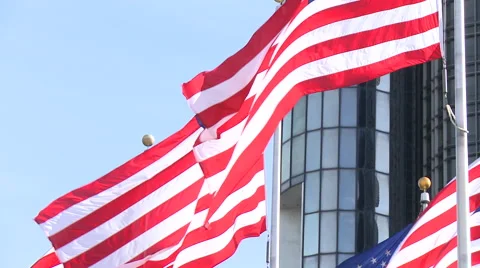 American flags Stock Footage 57674944