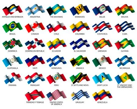 American flags Stock Illustration