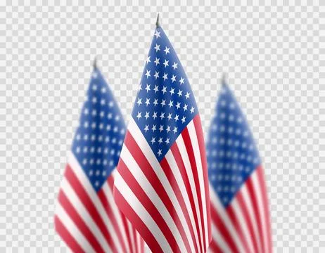 American flags isolated checkered background Stock Illustration