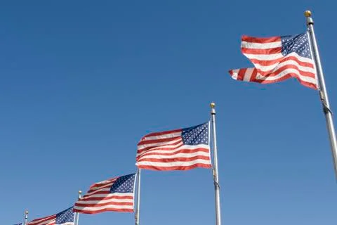 American flags Stock Photos