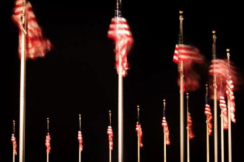 American flags Stock Photos