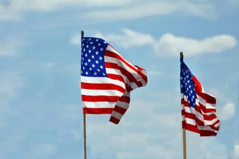 American flags Stock Photos